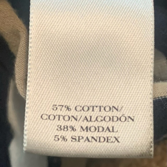 ANN Taylor 3/4 sleeve, blue and tan with button accent. Like new. - Picture 6 of 6